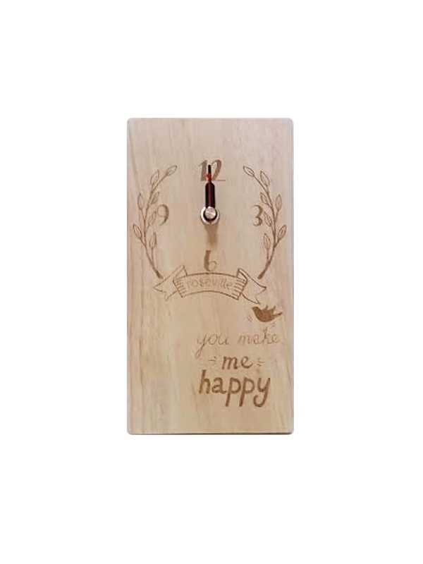 Happy - Natural Wood