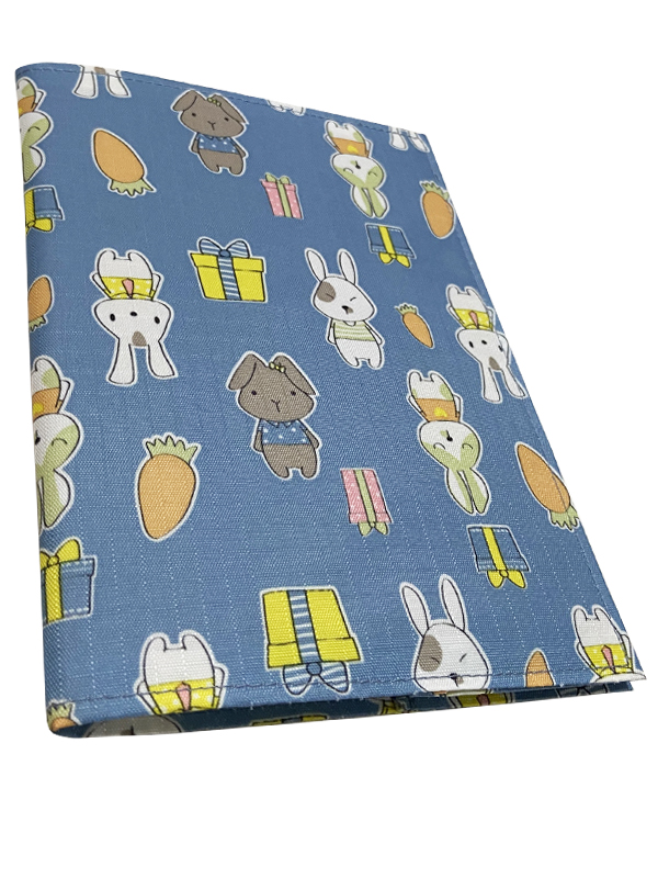 Rabbit and Gift - Blue