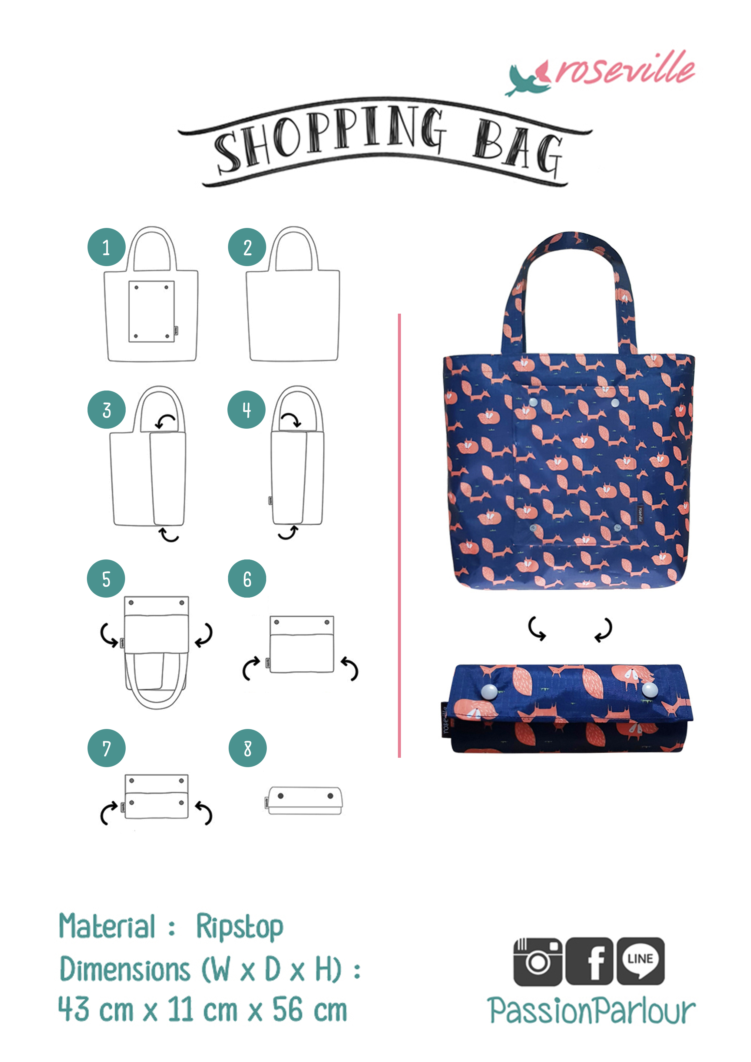 Sleeping Fox - Dark Blue Sleeping Fox - Dark Blue